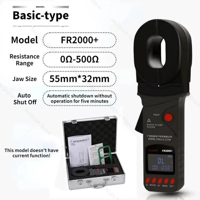 FR2000A  FR2000B  FR2000  FR2000C  Multifunction Ground Earth Resistance Meter 0-1200Ω Current 20A Loop Non Contact Tester