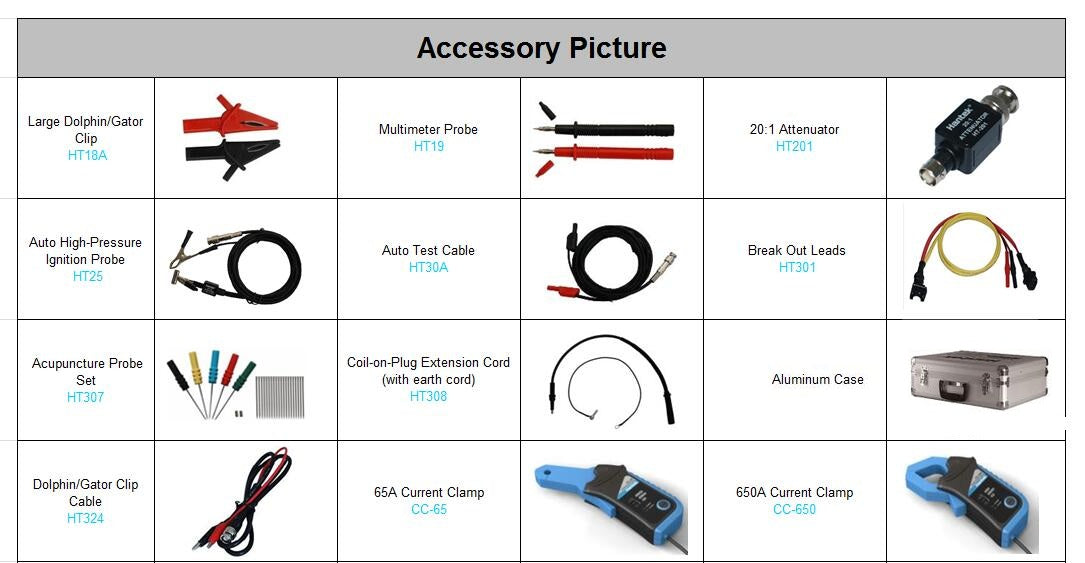 Hantek Automotive USB/PC Oscilloscope Hantek6074BE Kit I II III IV 4 Channel Oscilloscope Automotive USB Oscilloscope 70MHz 1GSa