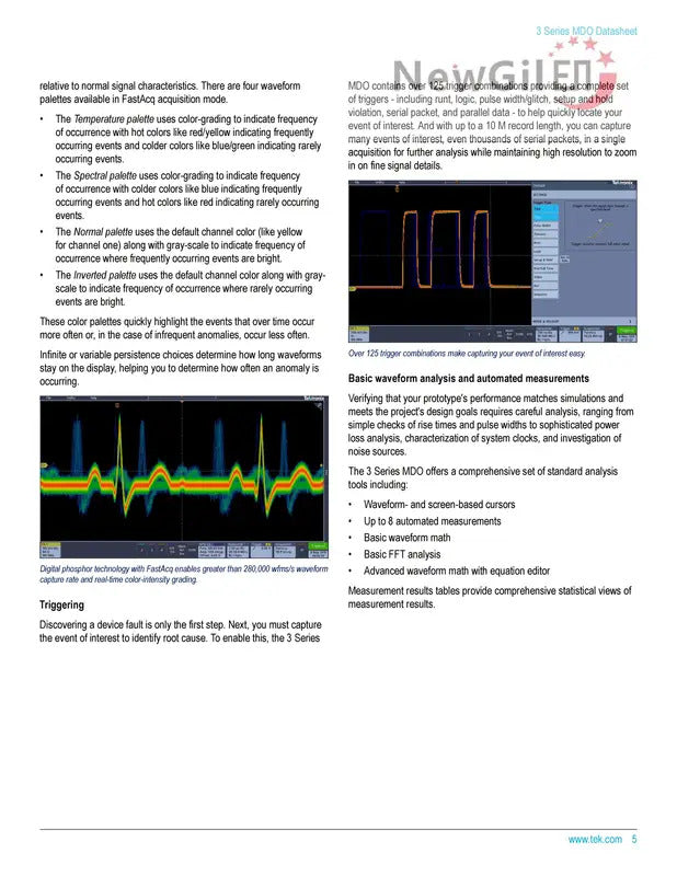 Tektronix MDO32 Oscilloscope  MDO32 3-BW-100  MDO32 3-BW-200 MDO32 3-BW-350 MDO32 3-BW-500 MDO32 3-BW-1000, 4 Channel, 1GHz