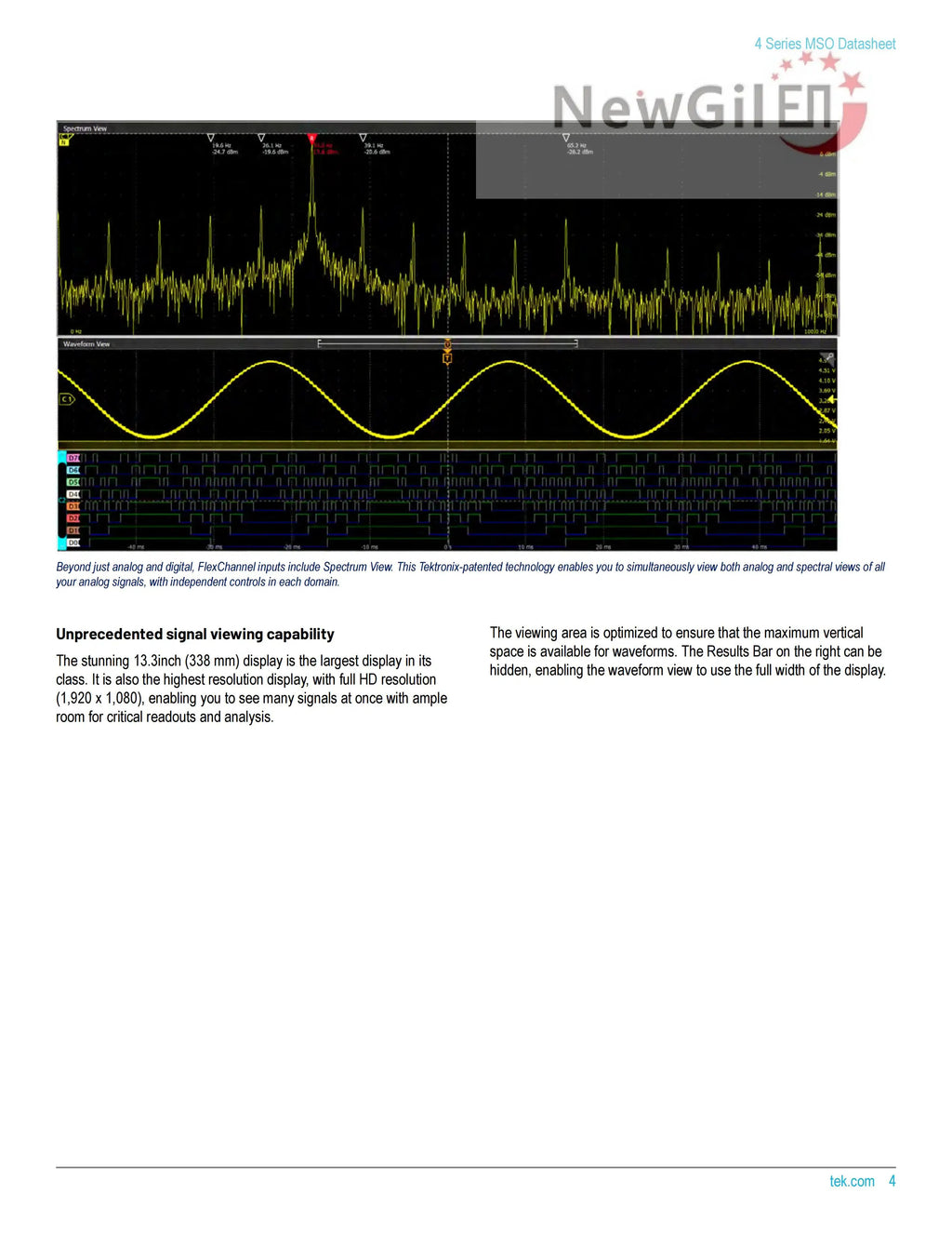 Tektronix  MSO46 Oscilloscope  MSO46 4-BW-200 MSO46 4-BW-350  MSO46 4-BW-500 MSO46 4-BW-1000  MSO46 4-BW-1500  Bandwidth 1.5GHz